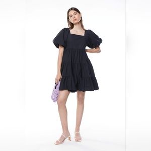 Oak + Fort Puff Sleeve Mini Dress XS